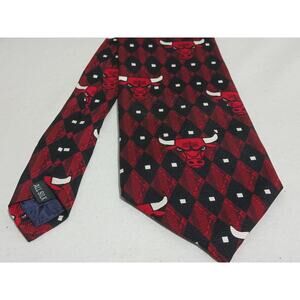 Why Knot Chicago Bulls 100% Silk Fandemonium Made In USA Tie